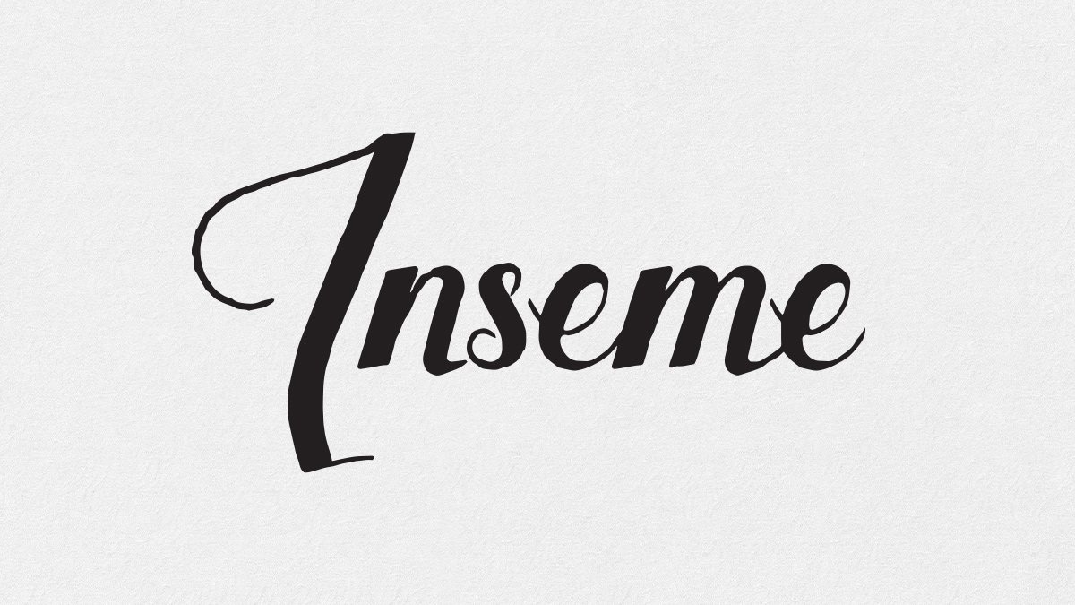 Fine calligraphic script logotype — Inseme