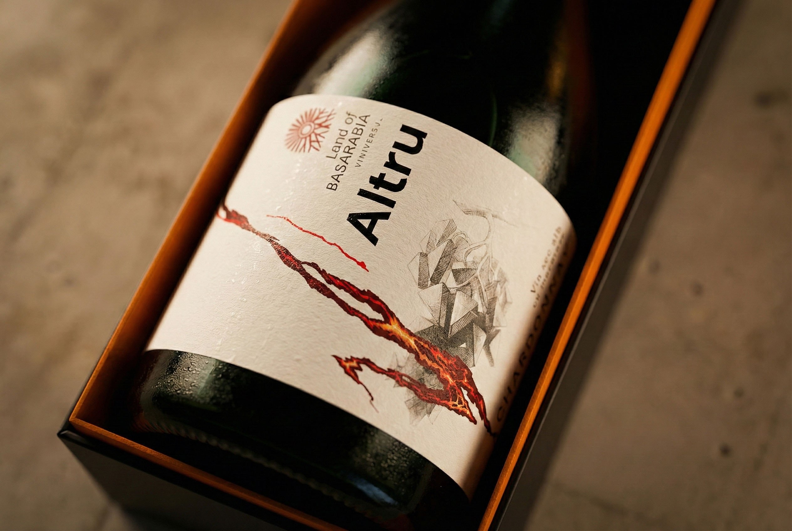Altru in its box on a surface