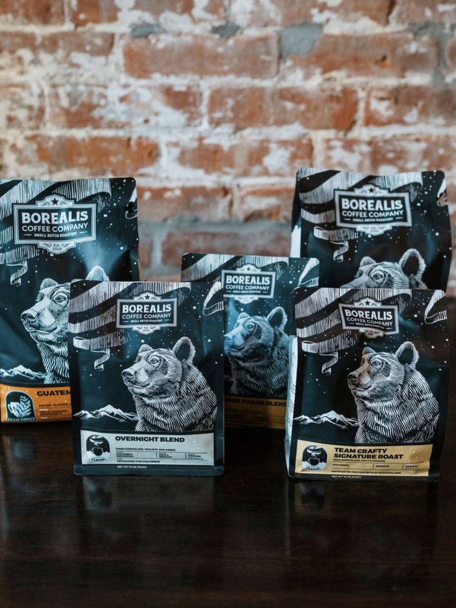 The full Borealis range — five bags, one visual language