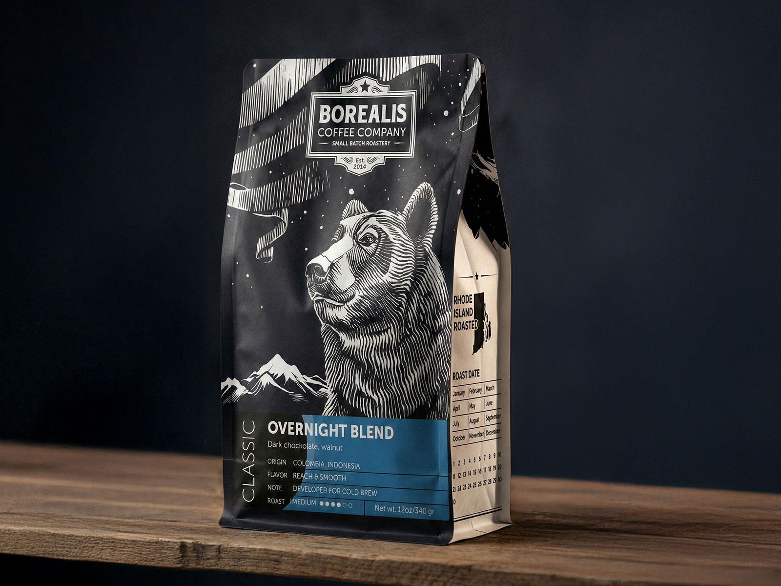 Borealis Coffee — a visual style that carries the whole brand