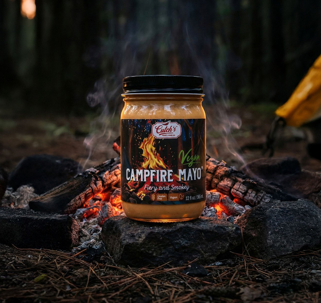 A Cutch's label staged in the world its flavour suggests