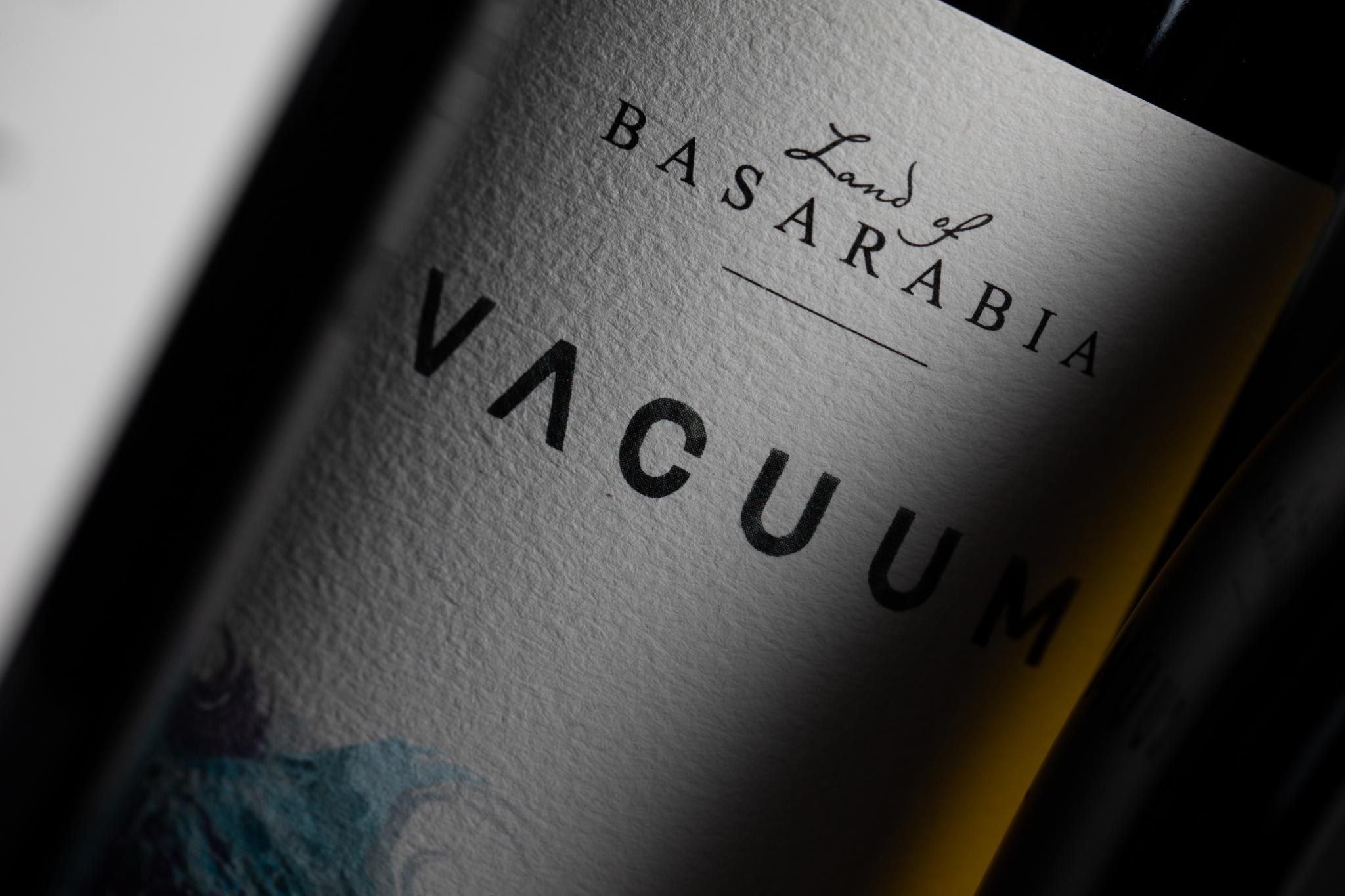Vacuum — the lettering, close up