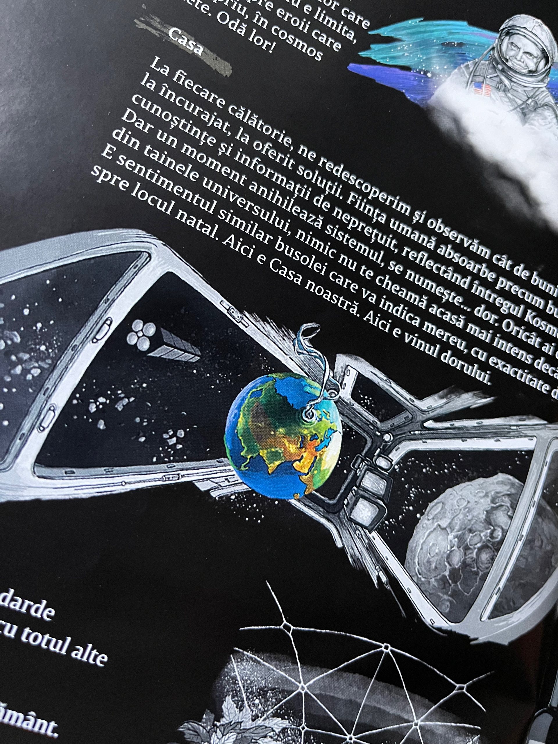 A magazine spread on Casa, with the Earth ornament illustration