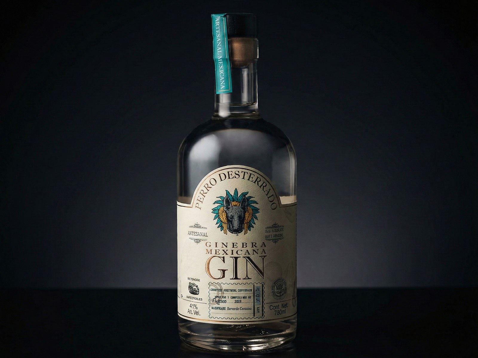Perro Desterrado — London Dry Gin label